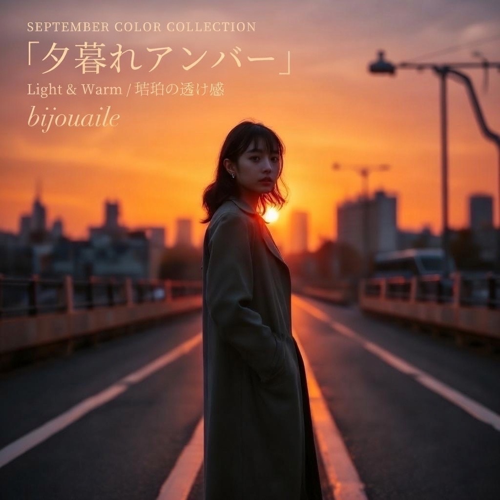 9月🌇夕暮れみたいな琥珀カラー